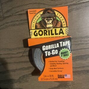 Gorilla  Duct Tape,1 In X 30 Ft,17 Mil,Black